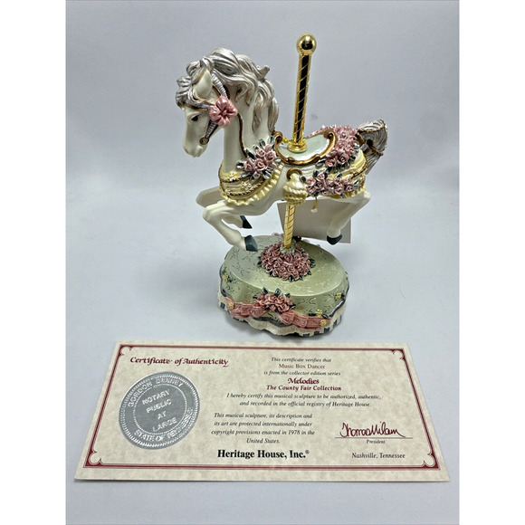 Music Box Dancer Melodies Country Fair Collection Heritage House Has Certificate - Picture 1 of 10